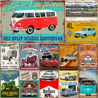 Automarke benutzer definierte Vintage Metall Zeichen Großhandel personal isierte Retro Auto Metall Zeichen lustige Garage Mann Höhle Wand Zinn Zeichen