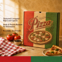 Boîtes à pizza en kraft de qualité alimentaire imprimées sur mesure, à emporter, 7-18 pouces, vente en gros