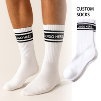 Chaussettes décontractées personnalisées avec logo pour hommes et femmes, chaussettes de sport rayées pour la gym, vente en gros Glacier