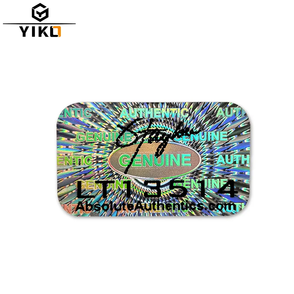 Yiko Multifunctional Hologram Sticker Digital Printing Unique Sequential Serial Numbering For High-security Applications Product