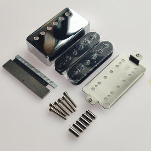 Piezas de pastilla de <span class=keywords><strong>guitarra</strong></span> <span class=keywords><strong>eléctrica</strong></span> Alnico 5 LP, placa base de níquel y plata para bricolaje, <span class=keywords><strong>kit</strong></span> de <span class=keywords><strong>construcción</strong></span> de pastilla humbucker - Product Image 5