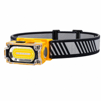 Lampe frontale LED rechargeable détachable et lampe à clipser pour casquette avec faisceau COB étanche pour mécaniciens, pêcheurs, campeurs, coureurs