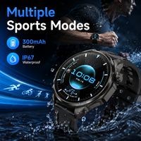 Montre connectée ronde de 1,52 pouce, double Bluetooth 5.3, appels, IP67, fréquence cardiaque, SpO2, suivi d'activité, charge magnétique, OEM ODM