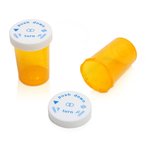 Orange 8 Dram Chai Đựng Thuốc Có Thể Đảo Ngược 30Ml Trong Suốt Chống Trẻ Em Bằng Nhựa - Product Image 3