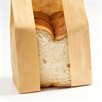 Sachets d'emballage alimentaire personnalisés à fenêtre et fermeture éclair pour pain, biscuits, snacks, produits de boulangerie - Vente en gros