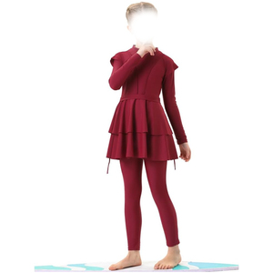 Burkinis 2 Pièces Imperméables pour Femmes Musulmanes – Coupe Classique, Pantalon Modeste, Respirant, Séchage Rapide, Écologique, Logo Avant - Product Image 5