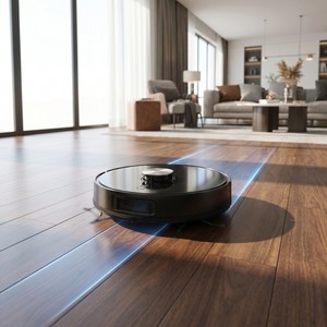 Robot aspirateur intelligent à navigation laser, 3-en-1, balayage et lavage avec forte aspiration et itinéraire intelligent pour sols durs domestiques - Product Image 3