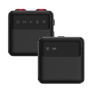 Récepteur sans fil 3 en 1 double micro Lavalier Microphone sans fil pour Smart Phone Caméra d'ordinateur portable avec écouteur Minotoring - Product Image 1