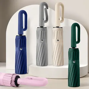 Parapluie automatique pliant coupe-vent fort 192 boucle de quille parapluie parasol hommes parapluie pluie grand Parasol pour femmes - Product Image 2