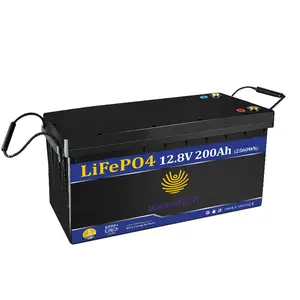 Wirentech 12,8 v 200ah встроенный надежный 200A bms Солнечный жилой lifepo4 литиевый аккумулятор для лодки кемпера резервное питание