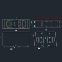 Kabinet Speaker Linear Array Profesional K208 Double 8 Inch Pasif 2 Way Kotak Speaker Peralatan Suara Amplifier Speaker