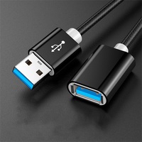 Cable Extensor USB 2.0/3.0 de Aleación de Aluminio, Precio de Fábrica, 4 pies y 6 pies, USB A Macho a Hembra para Impresora, TV, Computadora IOS