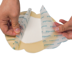 Vendaje de espuma de silicona para heridas con borde, sacro, úlceras por presión, almohadilla de vendaje adhesivo para úlceras, altamente absorbente, - Product Image 5