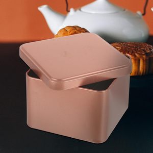Boîtes en fer blanc mat noir carrées de luxe pour thé en vrac, personnalisables 50g/100g/200g/300g - Product Image 5