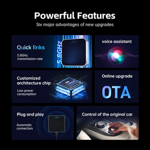 Precio <span class=keywords><strong>de</strong></span> fábrica <span class=keywords><strong>Youtube</strong></span> Netflix Video Player Mirror <span class=keywords><strong>Link</strong></span> Ai Box 2 en 1 CarPlay Adaptador inalámbrico Android Auto Wireless Dongle - Product Image 5