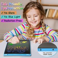 Tablette d'écriture numérique pour enfants de 2 à 4 ans avec écran LCD de 12 pouces, bloc-notes en plastique à feuilles mobiles et tablette à dessin