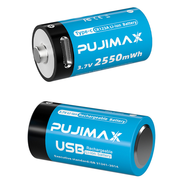 16340 USB Rechargeable 16340 Batteries 1200mah USB Lithium Batteries for Arlo Camera or Flashlight