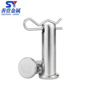 Shanying Jinshu Goupille en acier inoxydable 304 à tête plate avec trou, norme GB882, usage général, surface brillante - Product Image 4