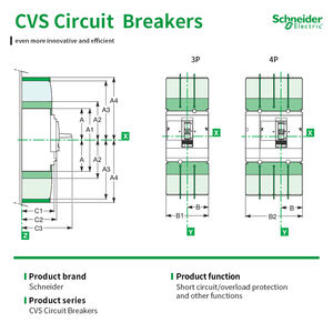 S-chneider סוג קבוע עובש מעגל מפסק cvs400f tmd <span class=keywords><strong>3p</strong></span> 320 lv540305 ets2.3 63a 100a 125a 160a <span class=keywords><strong>250a</strong></span> 400a <span class=keywords><strong>3p</strong></span> 4p - Product Image 3