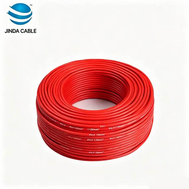PV1-F 1x25mm² TUV Certified Solar DC Cable Tinned Copper XLPE Insulated UV Resistant Photovoltaic Wire for Solar Panel System