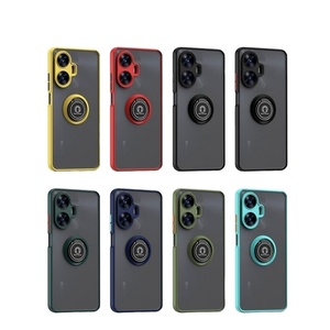 Para <span class=keywords><strong>Realme</strong></span> C55 4G funda de anillo mate funda de anillo de soporte de coche magnético para <span class=keywords><strong>Realme</strong></span> 11 Pro + funda móvil de TPU - Product Image 1