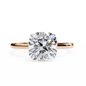 Bague de fiançailles pour femme en or massif 18 carats avec diamant de laboratoire taille brillant certifié IGI, plaqué rhodium, diamant de luxe VBR JEWELS - Product Image 2