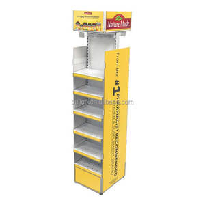 Tùy chỉnh thiết kế hai mặt vĩnh viễn tháp nhỏ giá sàn kim loại đứng thực phẩm kẹo Snack Rack hiển thị với kệ điều chỉnh - Product Image 4