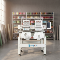 Machine à broder automatique informatisée Yinghe à double tête pour casquettes plates avec logiciel Topwisdom – Entrepôt local aux États-Unis