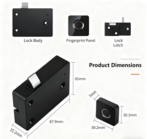 Wholesale Mini White Smart <strong>Door</strong> <strong>Lock</strong> Childproof Fingerprint Cabinet <strong>Door</strong> <strong>Lock</strong> Memory Card Storage SDK Safety Digital <strong>Lock</strong> - Product Image 5