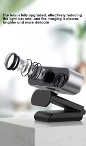 Webcam Plug and Play pour ordinateur de bureau et portable, caméra dédiée au <span class=keywords><strong>streaming</strong></span> en direct, caméra HD avec microphone, mini caméra pour ordinateur - Product Image 4