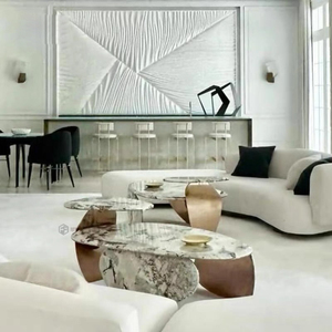 Lussuoso e creativo in acciaio inox caffè e tavolo da tè <span class=keywords><strong>esotico</strong></span> unico a forma di mobili da soggiorno moderni - Product Image 2