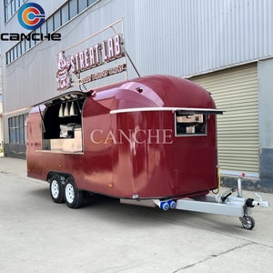 Carrito de Comida Rápida, Camión de Cocina Móvil, Remolques de Comida, Hamburguesas, Aperitivos, con Acero Inoxidable, 80 km/h, Certificado COC CE - Product Image 3