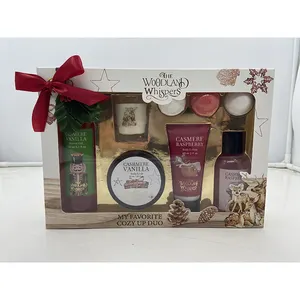 Natural Pessoal Shower Gel Loção Corporal Scrub Bubble Bath Spa Gift Set para Mulher