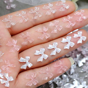 H146 30pcs Mix Resina <span class=keywords><strong>Bow</strong></span> 3d Nail Charme Kawaii Fita Bowknot Rhinestone Nail Designer Manicure Acessórios - Product Image 3
