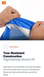 Bâche en <span class=keywords><strong>plastique</strong></span> polyéthylène renforcée haute résistance imperméable sur mesure pour tente d'événement - Product Image 5