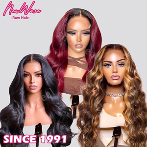 越南原发双层拉伸波浪蕾丝前额无胶假发原装豪华越南原发假发适合黑人女性 - Product Image 2