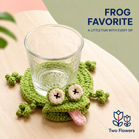 Sous-verres et sets de table écologiques tissés à l'effigie d'animaux mignons (grenouille, pingouin, oie) pour la maison, le café, la cuisine et les bars à café