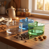 Vente en gros de pots à bougies en verre noir de 12 oz avec couvercles en bambou ou en bois pour la fabrication de bougies de Noël, décoration de la maison