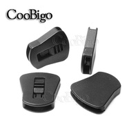 Bouchon de cordon en plastique, embouts de verrouillage, corde à ressort, Clip de cordon coulissant, vêtements, lacet, paracorde, sac, accessoires de bricolage noir