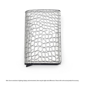 Portefeuille pour homme sécurisé avec protection <span class=keywords><strong>RFID</strong></span>, design à trois volets, texture pierre, cuir PU, emplacements pour cartes multifonctionnels - Product Image 1