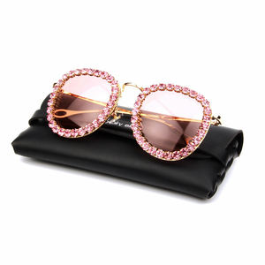 DASIYER <span class=keywords><strong>2022</strong></span> dames <span class=keywords><strong>lunettes</strong></span> de soleil Style européen et américain petit cadre or PC avec 2019 strass <span class=keywords><strong>lunettes</strong></span> nouvelle <span class=keywords><strong>tendance</strong></span> - Product Image 2