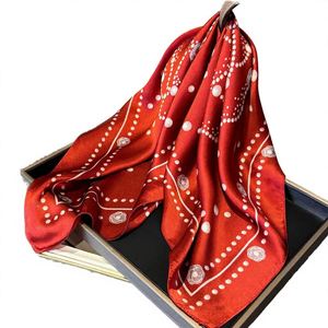 Women's Summer 100% <b>Scarf</b>-Luxury Design Multi-Functional Fashion Accessory Silk <b>Square</b> <b>Scarf</b> - Product Image 2
