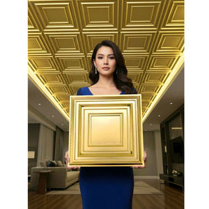 Panneau miroir carré en PVC blanc 50*50cm, design géométrique moderne 3D, résistant à l'<span class=keywords><strong>humidité</strong></span> - Product Image 5