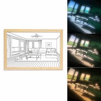 Cadres photo taille A5 peintures à lumière LED peintures murales 3D décoration intérieure bases de lumière LED pour motifs acryliques peuvent être personnalisées