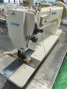 Zoyer – machine à coudre à bras long, simple/double aiguille, alimentation pour canapé en cuir, ZY-SF228-L15