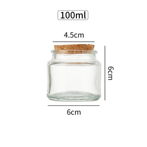 LingKa 3OZ 4OZ Cylinder Clear Amber Green Thick Silk <b>Screen</b> Printed Empty Glass Candle Jars with Cork Lid for Christmas - Product Image 1