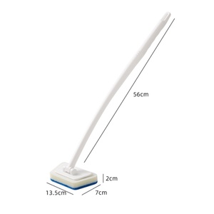 Brosse de nettoyage murale à long manche pour salle de bain, brosse éponge pour baignoire et cuisine, outil de nettoyage de vitres et de poussière, brosse pour carrelage - Product Image 1