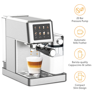 NUEVA Cafetera Espresso Doméstica con Espumador de Leche Automático, 20 Bares, Diseño Compacto, con Pantalla Táctil - Product Image 3