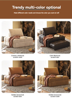 Sofá Cama Convertible Moderno y Cómodo, Respaldo de Chenilla, Estructura de Madera, 3 Plazas, Diseño Cuadrado sin Brazos, Relleno de Esponja para Sala de Estar