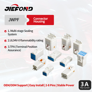 ขั้วต่อสายเคเบิลไนลอนกันน้ำสำหรับยานยนต์ Jiefond JST <span class=keywords><strong>JWPF</strong></span>-Style 6A แบบ 2/3/4/6/8 ขา ตัวผู้/ตัวเมีย รุ่น <span class=keywords><strong>JWPF</strong></span>-VSLE-S - Product Image 1